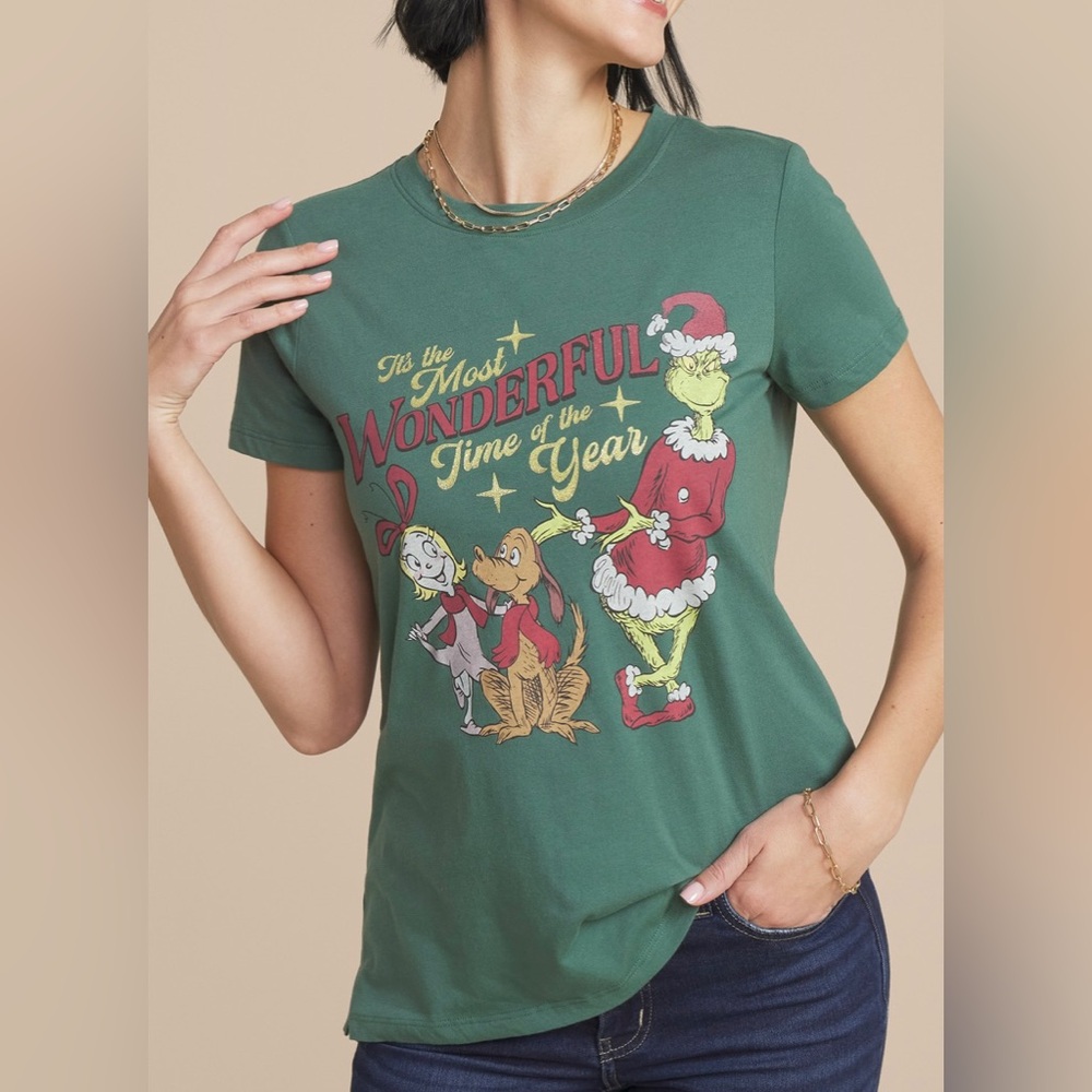 EUC MAURICES Grinch Christmas Tee XL